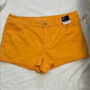 Old Navy Orange Jean Shorts Vibrant Cotton Blend